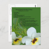 Chocolade Pudding Recipe Briefkaart (Voorkant / Achterkant)