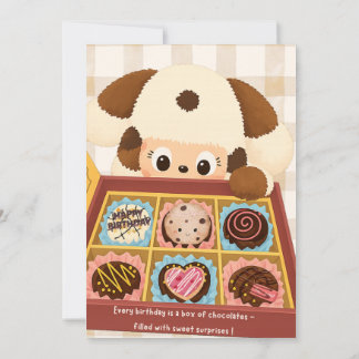 Chocolade Puppie Blankokaart | Persoonlijke Cute P Kaart