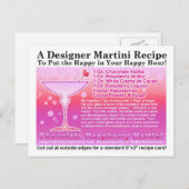 Chocolade Raspberry Martini Recept Ansichtkaart Briefkaart (Voorkant / Achterkant)