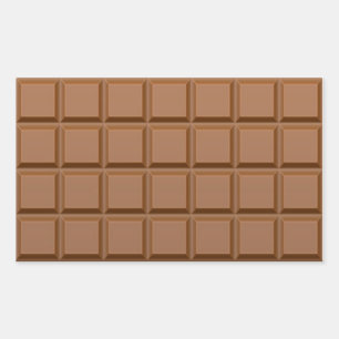 Chocolade Rechthoekige Stickers