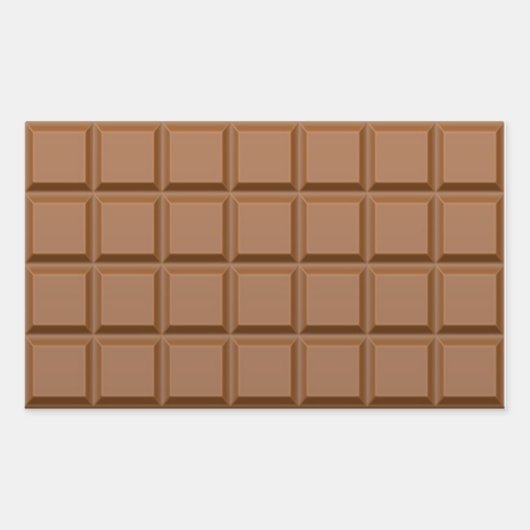 Chocolade Rechthoekige Stickers (Voorkant)