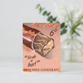  chocolade-reclame. briefkaart (Staand voorkant)