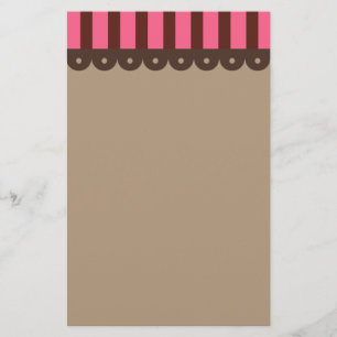 Chocolade Retro Stationery Briefpapier