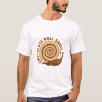 Chocolade Rol Slak Schattig Eten Grappige T-Shirt