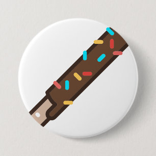 chocolade ronde button 7,6 cm
