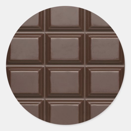 Chocolade Ronde Sticker (Voorkant)