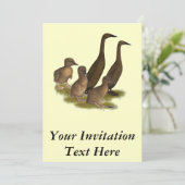 Chocolade Runner Duck Family Kaart (Staand voorkant)