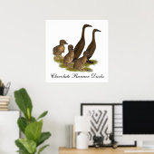 Chocolade Runner Duck Family Poster (Thuiskantoor)