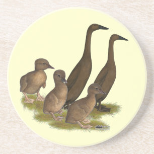 Chocolade Runner Duck Family Zandsteen Onderzetter