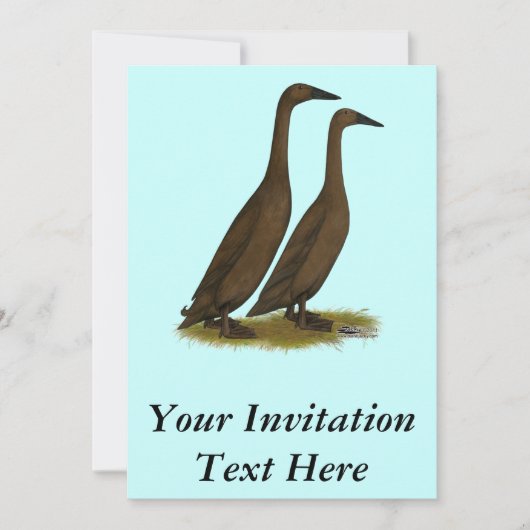 Chocolade Runner Ducks Kaart (Voorkant)