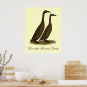 Chocolade Runner Ducks Poster (Keuken)
