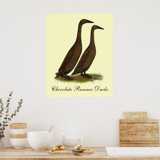 Chocolade Runner Ducks Poster (Keuken)