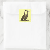 Chocolade Runner Ducks Vierkante Sticker (Tas)