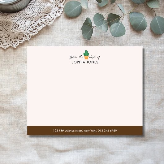 Chocolade Rustieke Cactus Briefkaart