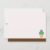 Chocolade Rustieke Cactus Briefkaart (Achterkant)