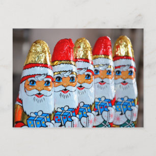 Chocolade Santa Claus briefkaart