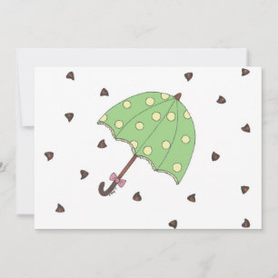 Chocolade Showers Snoep Raindrops Umbrella Kaart