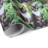 Chocolade Siamese kattweeling, omslagpapier Cadeaupapier (Rol Hoek)