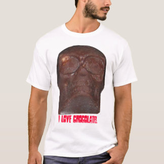 Chocolade Skull. 6 Zwarte T-Shirt