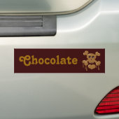 Chocolade Skull en Crossbones Bumpersticker (Op auto)