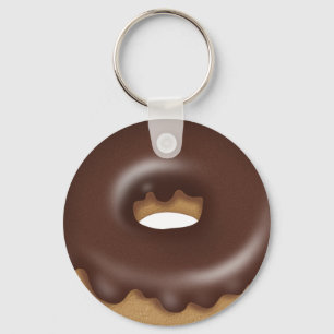Chocolade sleutelhanger cartoon donut
