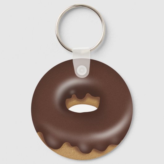 Chocolade sleutelhanger cartoon donut (Voorkant)