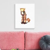 Chocolade Smelt Hand-getrokken potlood Crayon Art  Canvas Afdruk (Insitu (Woonkamer))