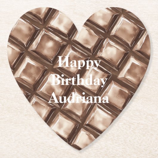 Chocolade Snoep Bar Kartonnen Onderzetters (Voorkant)