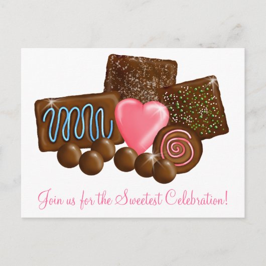 Chocolade Snoep Confecties Briefkaart (Voorkant)