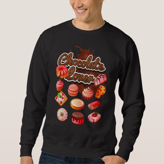 Chocolade-Snoep, donuts en zoet-chocolade Trui (Voorkant)