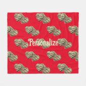 Chocolade snoep hart romantisch rood schattig lief fleece deken (Voorkant (Horizontaal))