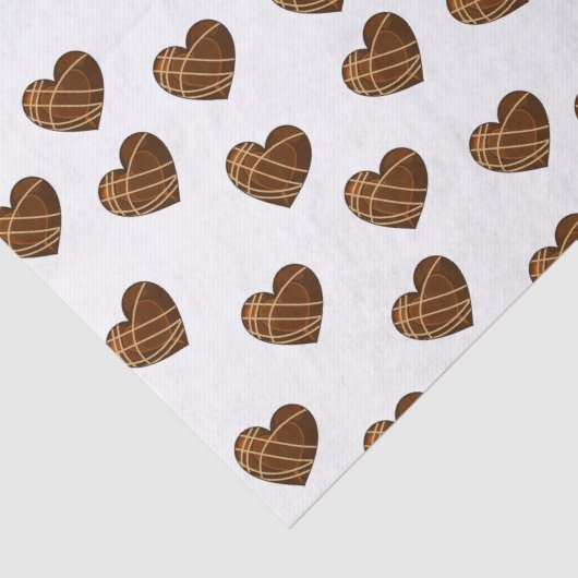 Chocolade Snoep harten Tissuepapier (Detail)