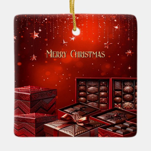 Chocolade Snoep Kerstmis Ornament (Voorkant)
