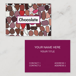 Chocolade Snoep suikergoed Visitekaartje