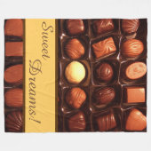 Chocolade Snoep (Sweet Dreams), knuppel Fleece Deken (Voorkant (Horizontaal))