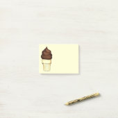 Chocolade Soft Serve Ice Cone Post its Post-it® Notes (Op bureau)