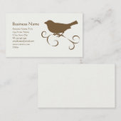 Chocolade Sparrow met Ribbon Visitekaartje (Voorkant / Achterkant)