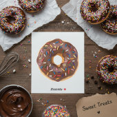 Chocolade sprenkel donut vinyl Sticker