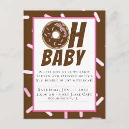 Chocolade Sprinkle Baby shower Briefkaart