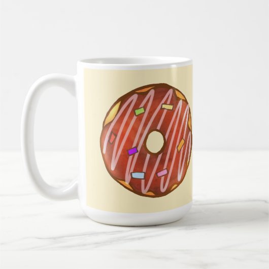 Chocolade Sprinkle donut Koffiemok (Links)