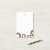 Chocolade Sprinkle Donut Post it Notes (Op bureau)