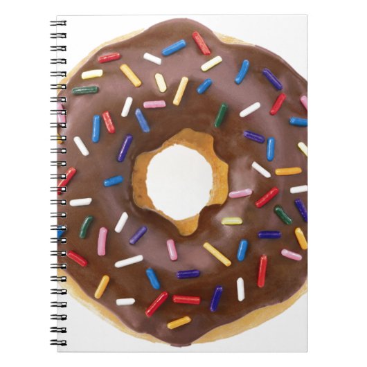 Chocolade Sprinkle Doughnut Notitieboek (Voorkant)