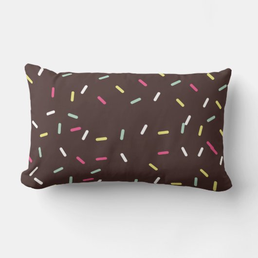 Chocolade Sprinkle Lumbar Pillow Kussen (Voorkant)