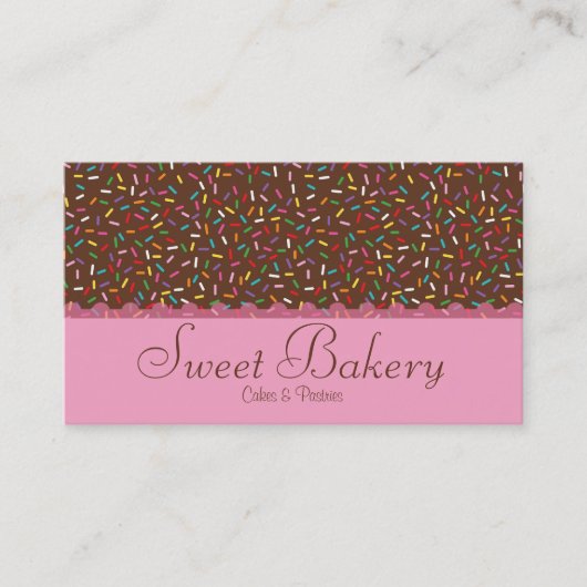 Chocolade Sprinkles Bakery Visitekaartje (Voorkant)