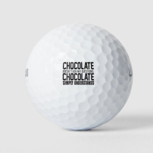 Chocolade stelt geen vragen: Chocolade Sim Golfballen