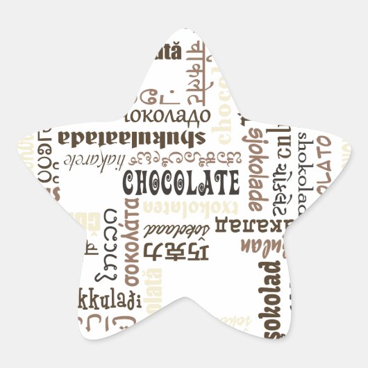 Chocolade Ster Sticker (Voorkant)