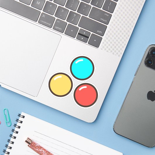 chocolade sticker (Laptop met iPhone)