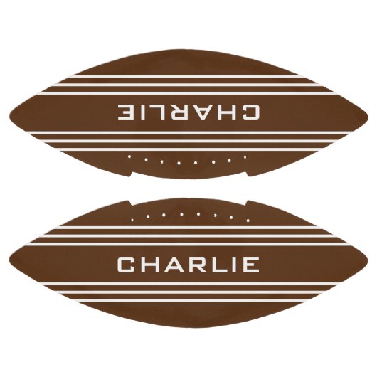Chocolade Stripes aangepast monogram football (Panelen)