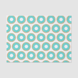 Chocolade strooit blauw donut patroon tissuepapier
