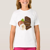 Chocolade Stukken Meisjes T-shirt (Voorkant)